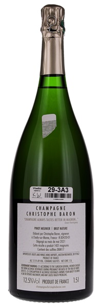 2017 Christophe Baron Le Dessus du Bois Marie Crouttes-sur-Marne, 1.5ltr