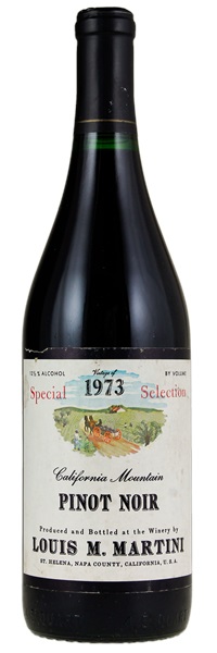 1973 Louis M. Martini California Mountain Special Selection Pinot Noir, 750ml
