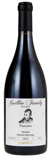2012 Guillen Family Damian Reserve Pinot Noir, 750ml