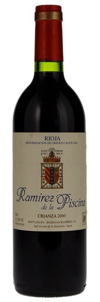 2000 Ramirez De La Piscina Rioja Crianza, 750ml