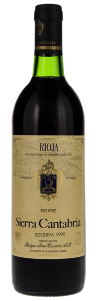 1990 Sierra Cantabria Rioja Reserva, 750ml