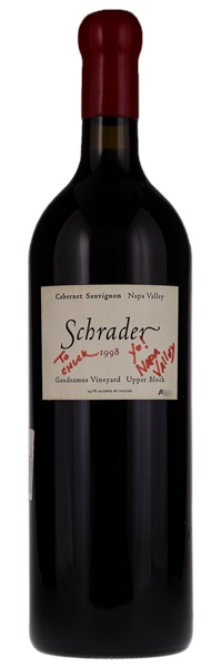 1998 Schrader Gaudeamus Vineyard Upper Block Cabernet Sauvignon, 3.0ltr