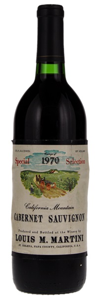 1970 Louis M. Martini California Mountain Special Selection Cabernet Sauvignon, 750ml
