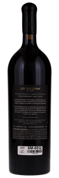 2018 Sullivan J.O. Sullivan Founder's Reserve Cabernet Sauvignon, 1.5ltr