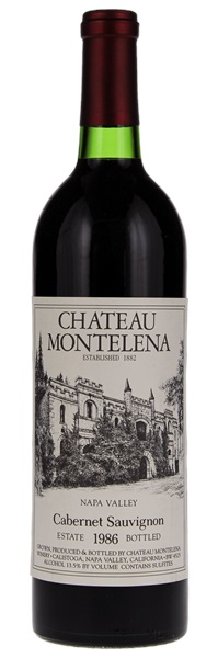 1986 Chateau Montelena Cabernet Sauvignon, 750ml