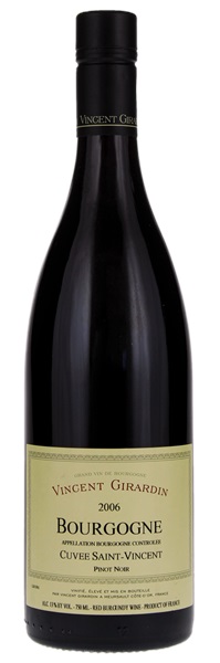 2006 Vincent Girardin Bourgogne Cuvee Saint-Vincent Pinot Noir (Screwcap), 750ml