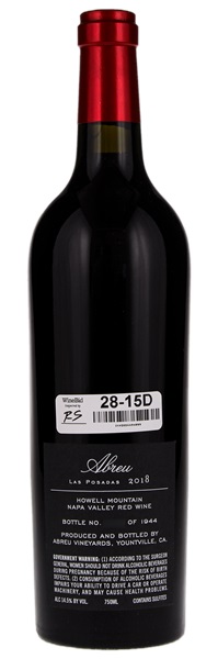 2018 Abreu Las Posadas, 750ml