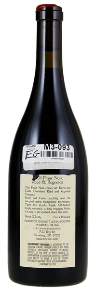 2001 Sineann Reed & Reynold's Vineyard Pinot Noir, 750ml