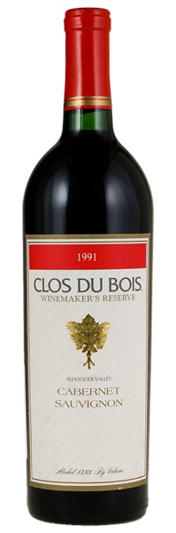 1991 Clos du Bois Winemaker's Reserve Cabernet Sauvignon, 750ml