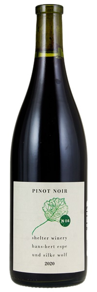 2020 Shelter Winery N 114 Pinot Noir #4, 750ml