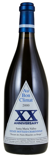 2000 Au Bon Climat Passants des Nuits-Blanches au Bouge XX Anniv. Chardonnay, 750ml