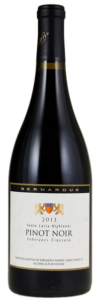 2013 Bernardus Soberanes Vineyard Pinot Noir, 750ml