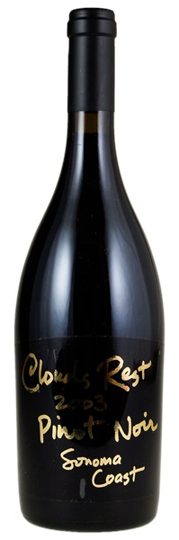 2003 Clouds Rest Limited Release Pinot Noir, 750ml