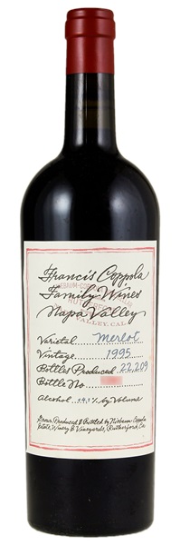 1995 Niebaum-Coppola Francis Coppola Family Wines Merlot, 750ml