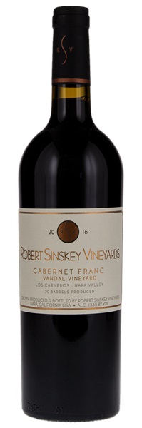 2016 Robert Sinskey Vandal Vineyard Cabernet Franc, 750ml
