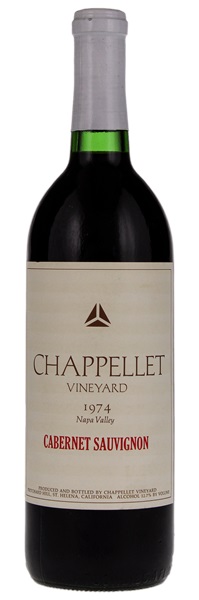 1974 Chappellet Vineyards Cabernet Sauvignon, 750ml