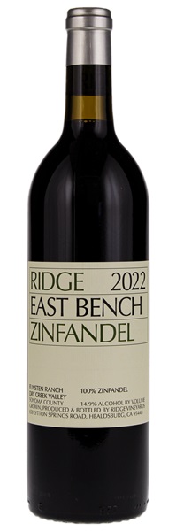 2022 Ridge East Bench Zinfandel, 750ml