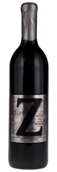 2016 Zerba Cellars The Rocks Winesap Vineyard Merlot, 750ml