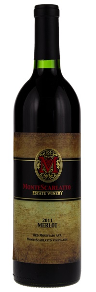 2011 Monte Scarlatto Estate Winery Merlot, 750ml
