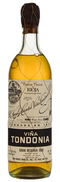 1968 Lopez de Heredia Rioja Vina Tondonia Gran Reserva Blanco, 750ml