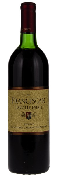 1987 Franciscan Oakville Estate Reserve Cabernet Sauvignon, 750ml