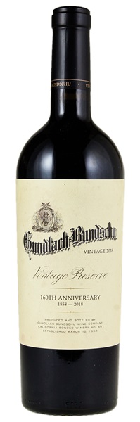 2018 Gundlach Bundschu Estate Vineyard Vintage Reserve Red, 750ml