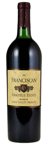1991 Franciscan Oakville Estate Reserve Merlot, 750ml