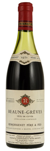 1971 Remoissenet Pere & Fils Beaune-Greves, 750ml