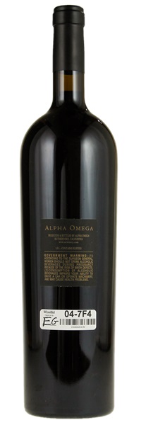 2016 Alpha Omega Sunshine Valley Vineyard Cabernet Sauvignon, 1.5ltr