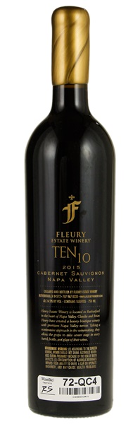 2015 Fleury Estate Winery Ten 10 Cabernet Sauvignon, 750ml