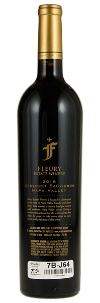 2016 Fleury Estate Winery Ten 10 Cabernet Sauvignon, 750ml