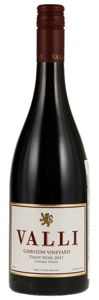 2021 Valli Gibbston Vineyard Pinot Noir (Screwcap), 750ml
