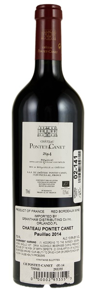 2014 Château Pontet-Canet, 750ml
