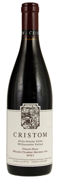 2021 Cristom Whole Cluster Series 0% Pinot Noir, 750ml