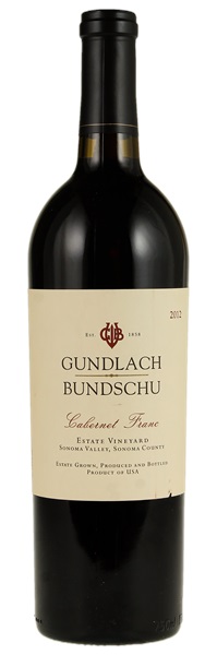 2012 Gundlach Bundschu Estate Vineyard Cabernet Franc, 750ml