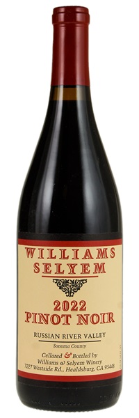 2022 Williams Selyem Russian River Valley Pinot Noir, 750ml