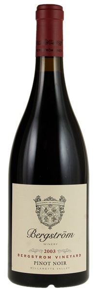2003 Bergstrom Winery Bergstrom Vineyard Pinot Noir, 750ml