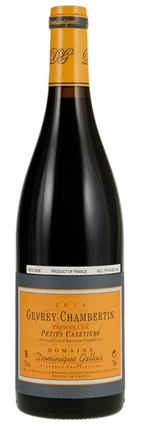 2014 Domaine Dominique Gallois Gevrey-Chambertin Les Petits Cazetiers, 750ml