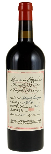 1994 Niebaum-Coppola Francis Coppola Family Wines Cabenet Sauvignon, 750ml