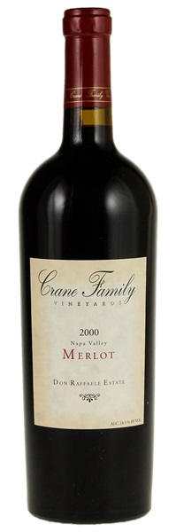 2000 Crane Family Vineyards Don Raffaele Estate Merlot, 750ml