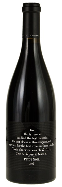 2002 Row Eleven Santa Maria Valley Pinot Noir, 750ml