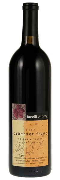 2007 Facelli Bacchus Vineyard Cabernet Franc, 750ml