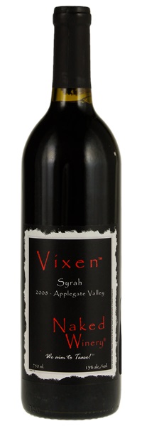 2008 Naked Winery Vixen Syrah, 750ml