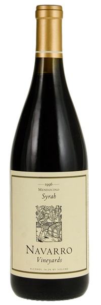 1996 Navarro Vineyards Syrah, 750ml