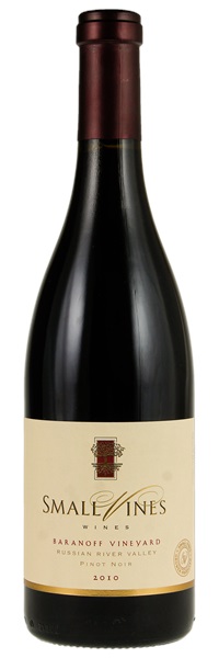 2010 Small Vines Wines Baranoff Vineyard Pinot Noir, 750ml