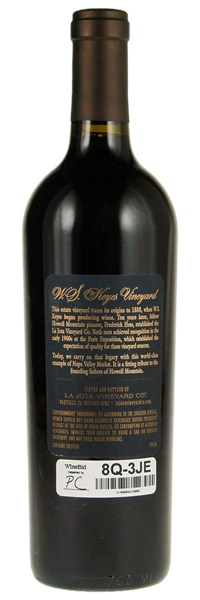 2012 La Jota W.S. Keyes Vineyard Merlot, 750ml