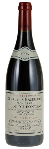 2006 Bruno Clair Gevrey-Chambertin Clos du Fonteny, 750ml