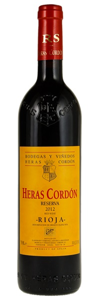 2012 Bodegas y Viñedos Heras Cordon Rioja Reserva, 750ml