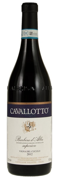 2012 Cavallotto Barbera d'Alba Superiore Vigna Del Cuculo, 750ml