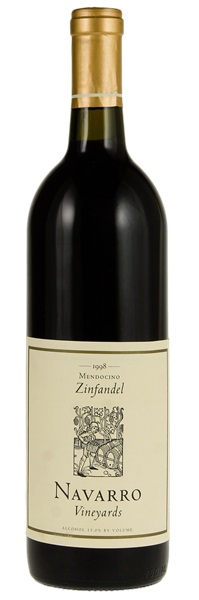 1998 Navarro Vineyards Zinfandel, 750ml